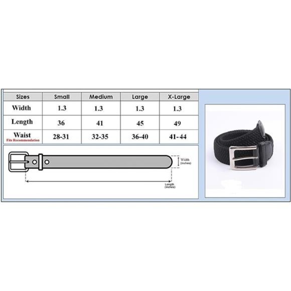 Canvas Elastic Fabric Woven Stretch Multicolored Braided Belts Men or Womens - Picture 4 of 4